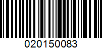 Barcode for 020150083