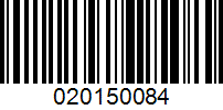 Barcode for 020150084