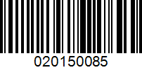 Barcode for 020150085