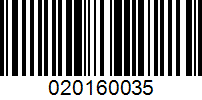 Barcode for 020160035