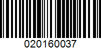 Barcode for 020160037
