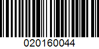 Barcode for 020160044
