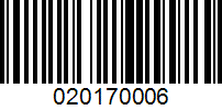 Barcode for 020170006