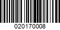 Barcode for 020170008