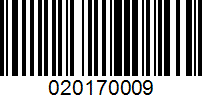 Barcode for 020170009