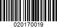 Barcode for 020170019