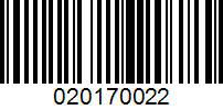 Barcode for 020170022