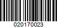 Barcode for 020170023