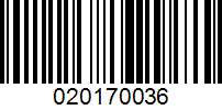 Barcode for 020170036