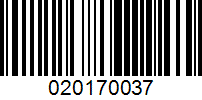 Barcode for 020170037