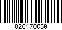 Barcode for 020170039