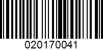 Barcode for 020170041