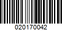 Barcode for 020170042