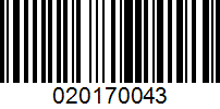 Barcode for 020170043