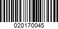 Barcode for 020170045