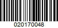 Barcode for 020170048