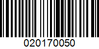 Barcode for 020170050