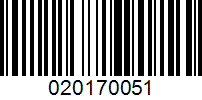 Barcode for 020170051