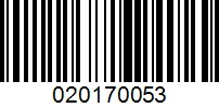 Barcode for 020170053