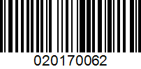 Barcode for 020170062