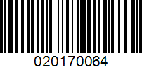 Barcode for 020170064