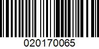 Barcode for 020170065