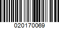 Barcode for 020170069