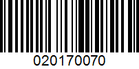 Barcode for 020170070