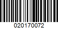 Barcode for 020170072