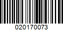 Barcode for 020170073