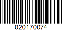 Barcode for 020170074