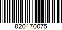 Barcode for 020170075