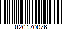 Barcode for 020170076