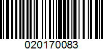 Barcode for 020170083