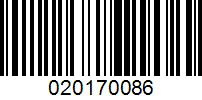 Barcode for 020170086