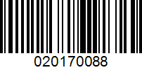 Barcode for 020170088