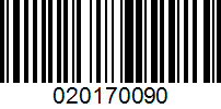 Barcode for 020170090