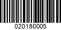 Barcode for 020180005