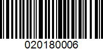 Barcode for 020180006