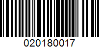 Barcode for 020180017