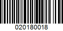 Barcode for 020180018