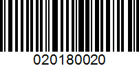 Barcode for 020180020