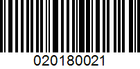 Barcode for 020180021