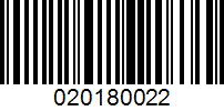 Barcode for 020180022