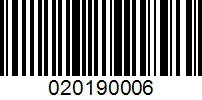 Barcode for 020190006