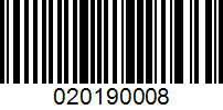 Barcode for 020190008