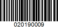 Barcode for 020190009