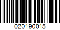 Barcode for 020190015