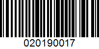 Barcode for 020190017