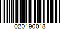 Barcode for 020190018